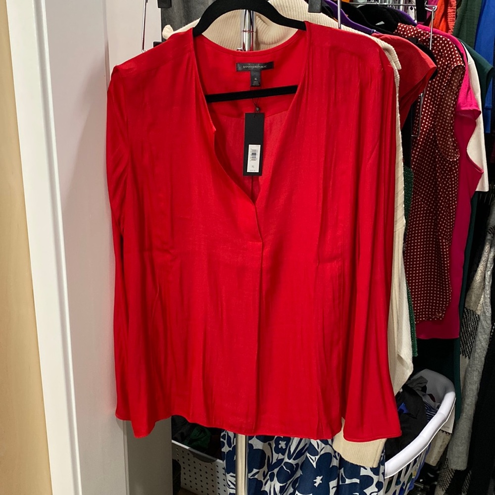 NWT banana republic popover blouse